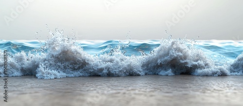 Waves from the ocean flowin...