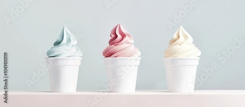 Three varieties of ice crea...