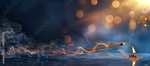 Incense stick and smoke fro...