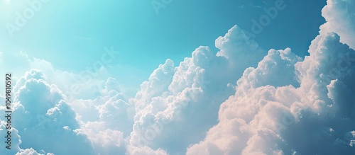 Lush cumulus clouds with a ...