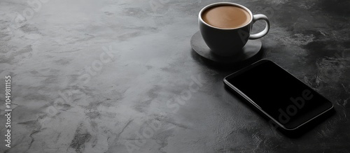 A cup of coffee and a phone...