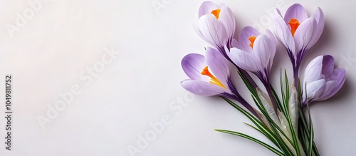 Beautiful crocus flower set...