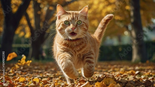 cat in autumn 