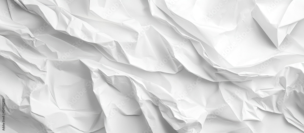 Obraz premium White paper texture background Abstract white crumpled paper for backgrounds creases of white paper texture for design and decoration Concept of paper textures. with copy space image