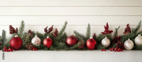 Christmas ornaments and spr...