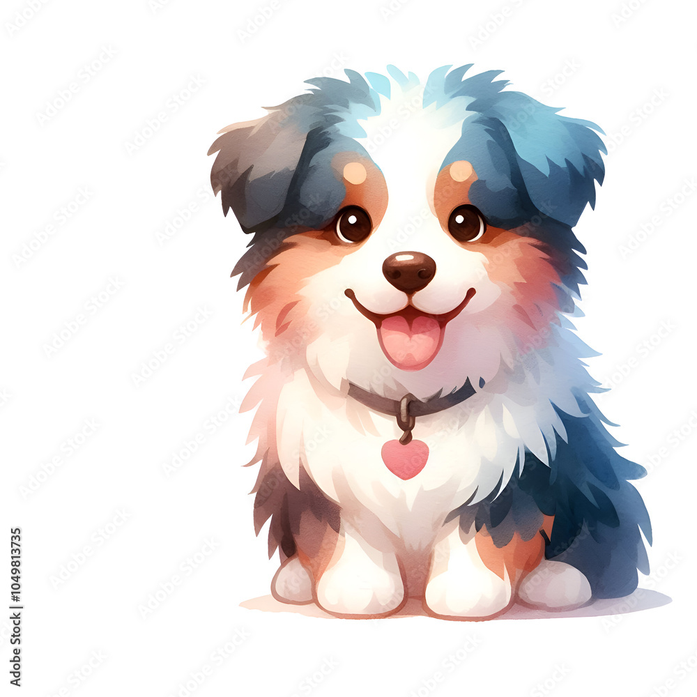 Obraz premium Cute Dogs Clipart, Dog Breeds SVG, Kawaii Dogs PNG, Watercolor Dogs Puppy Clipart, Pet Clipart, Watercolor Clipart, Card Making, Scrapbooking