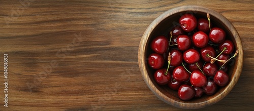 wooden bowl containing ripe...