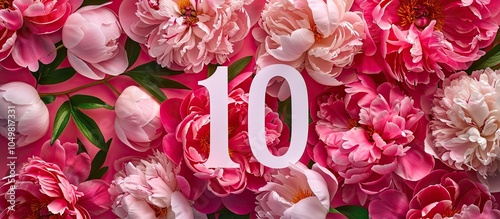 Peony flowers number ten Bi...