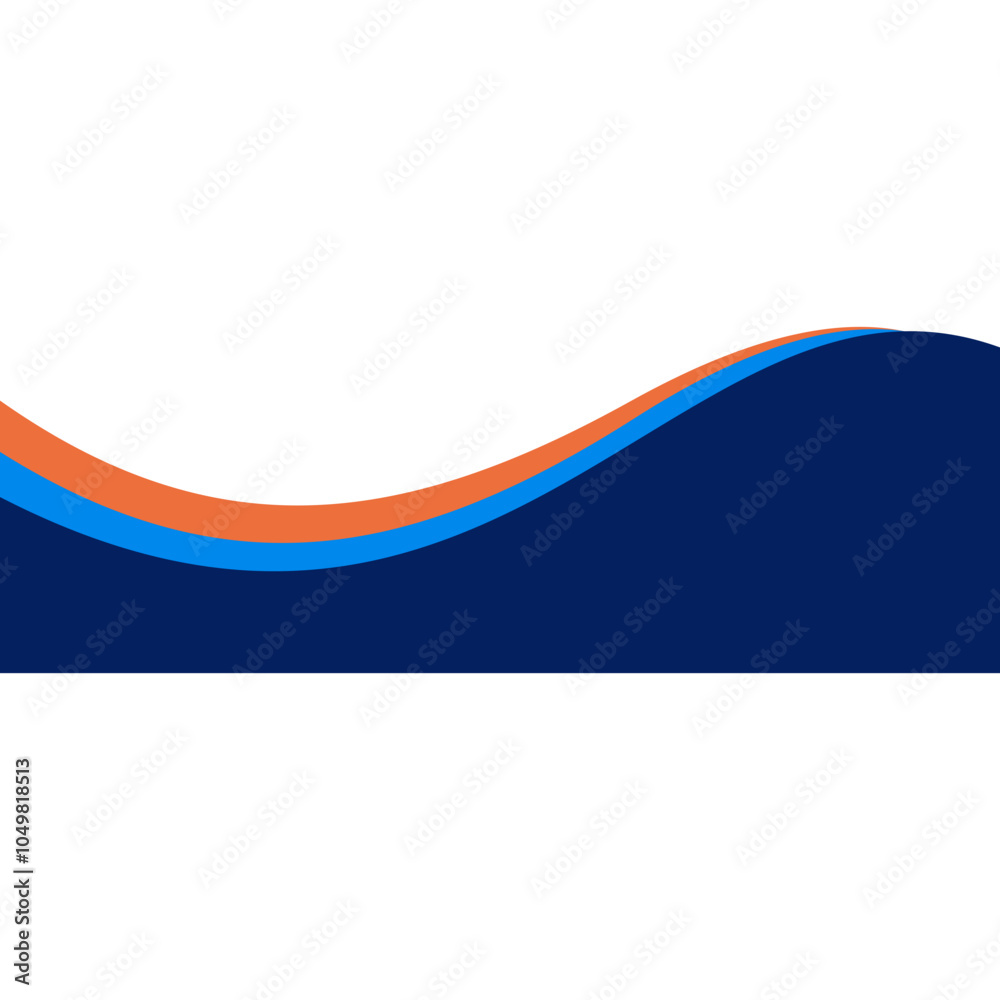Fototapeta premium Business Wave Footer