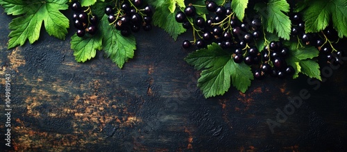 Black currants and green le...