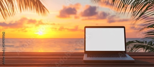 Laptop with a blank screen ...