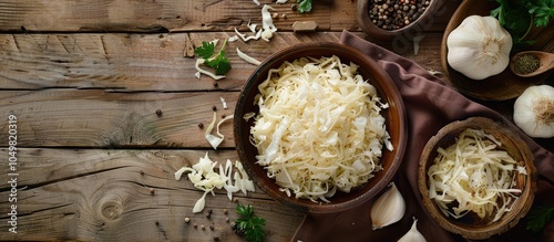 Top view of fermented shred...