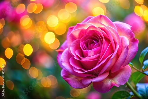 Delicate pink floribunda roses, dreamy bokeh blur.