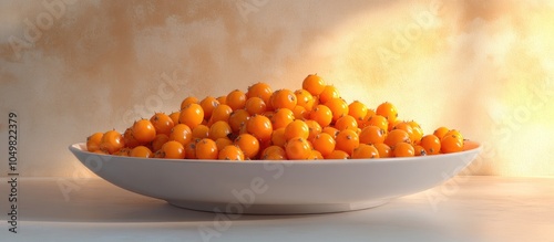 A deep white plate containi...