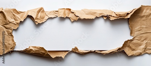 Brown packaging paper torn ...
