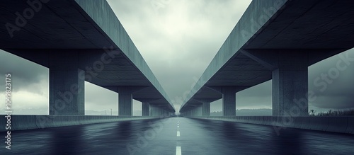 Sky train bridges viewed fr...