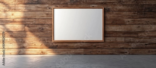 Frame on wooden wall Interi...