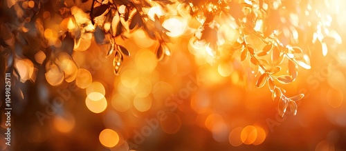 Orange bokeh background fro...