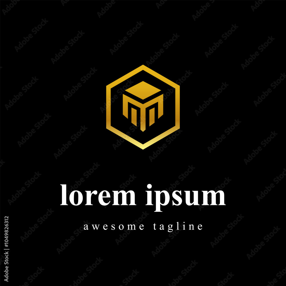 Obraz premium Luxurious Square Monogram Logo