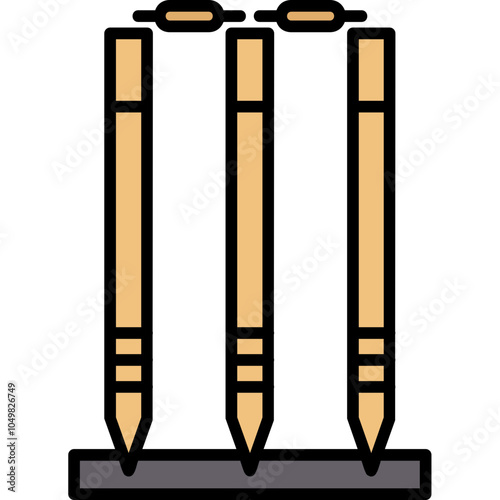 Cricket Stumps Icon