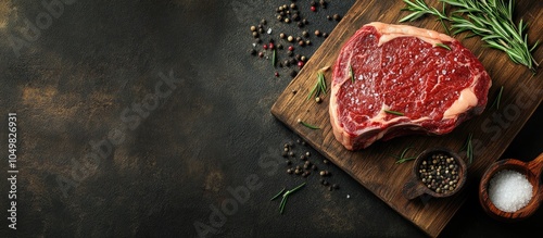 Raw beef steak Fresh marble...