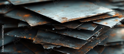 A stack of scrap metal accu...