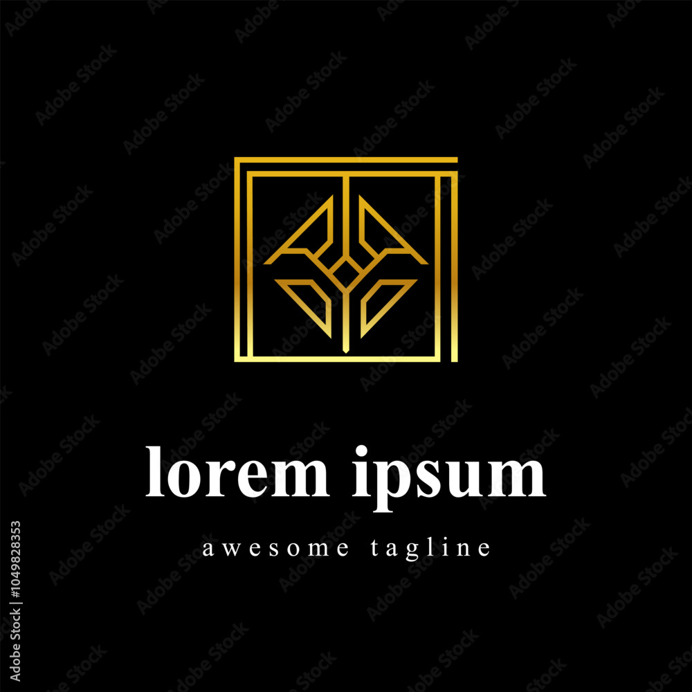 Fototapeta premium Luxurious Square Monogram Logo