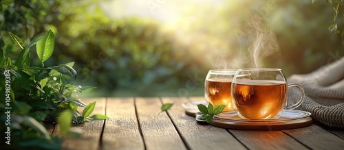 Making soothing tea in a ca...