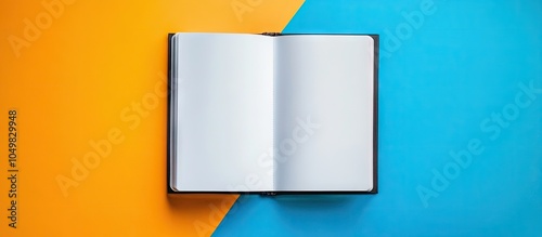 Sketchbook on a vibrant bac...