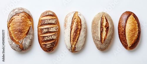 Bread set against a white b...