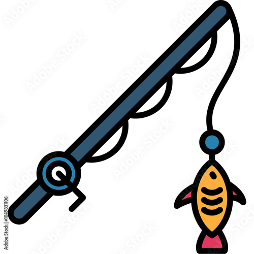 Fishing Rod and Fish Icon