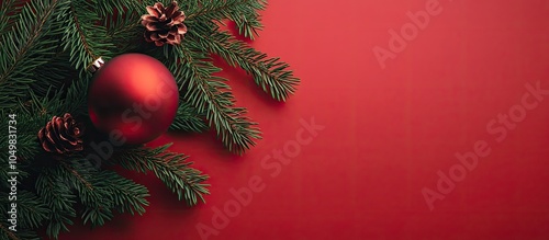 Christmas evergreen branche...