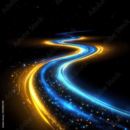 Vibrant Blue and Yellow Digital Background Design