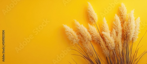 Pampas frame against a yell...