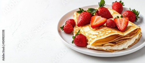 Crepes accompanied by cream...