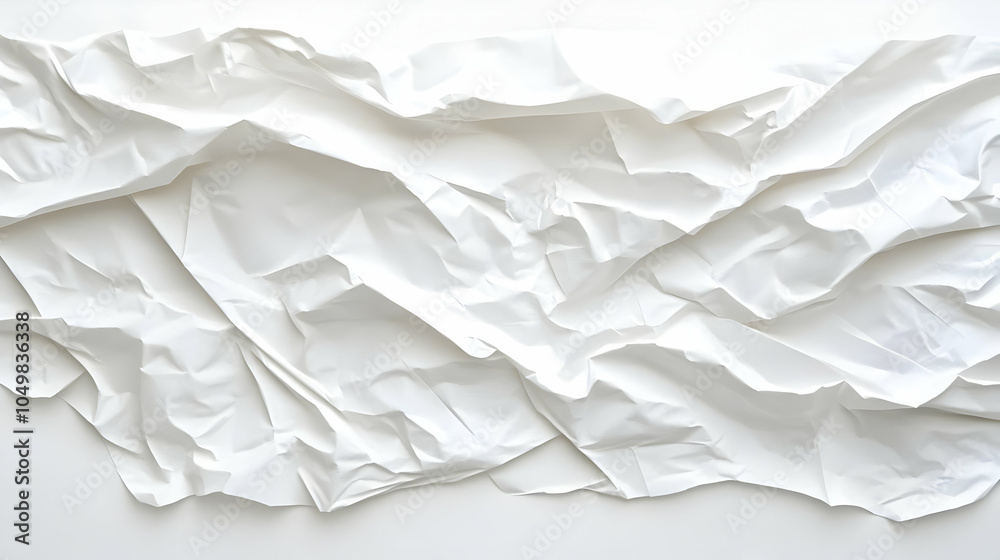 Obraz premium Abstract White Crumpled Paper Texture Background
