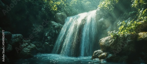 A refreshing waterfall rich...