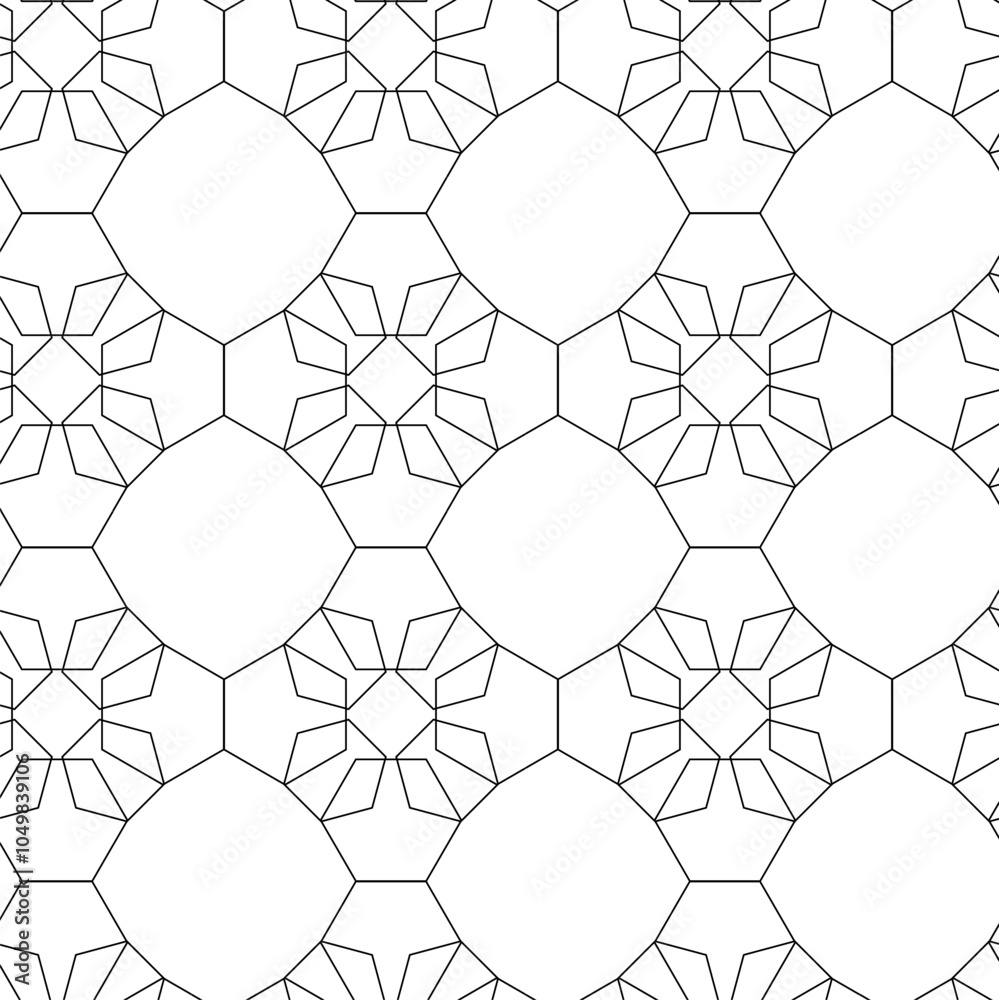 Abstract geometric pattern with crosses, stripes, lines. Seamless vector background. White and black ornament. Modern reticulated graphic design. Abstract geometric pattern with crosses, stripes, lines. Seamless vector background. White and black ornament. Modern reticulated graphic design.