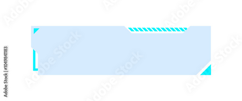 Futuristic lower third interface illustration. Video overlay element.