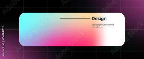 Modern design element in gradient color. Futuristic pop up interface.