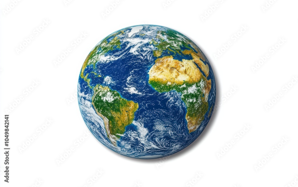 Earth from Space: A vibrant, high-resolution view of Earth from space, showcasing blue oceans, green landmasses, and white clouds swirling in the atmosphere Earth from Space: A vibrant, high-resolution view of Earth from space, showcasing blue oceans, green landmasses, and white clouds swirling in the atmosphere