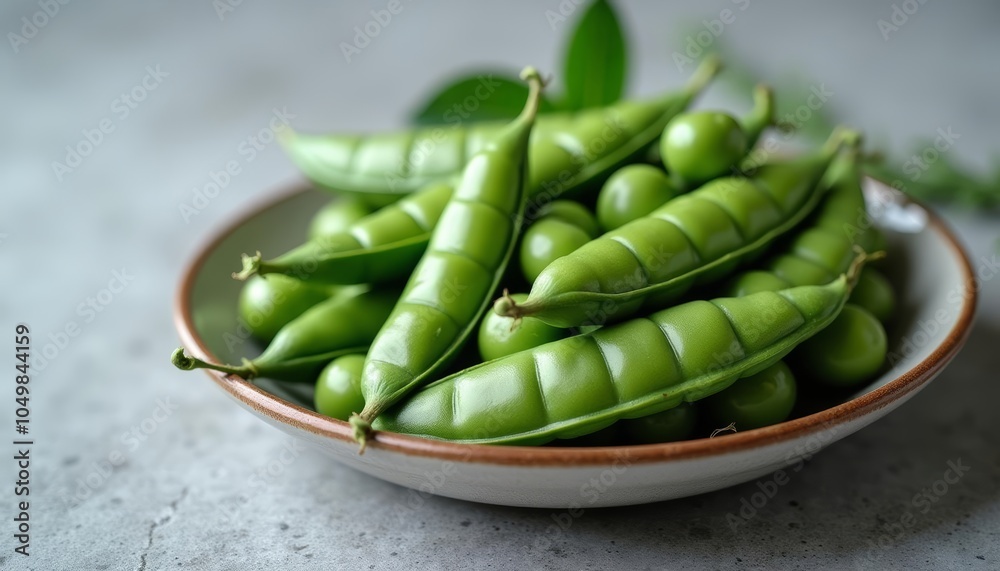 Fresh green peas ready to be savored Fresh green peas ready to be savored