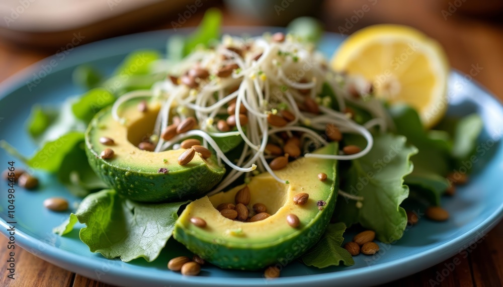 Fresh and vibrant salad ready to be savored Fresh and vibrant salad ready to be savored