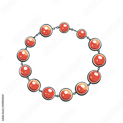 Stylish necklace featuring red beads for a fashionable and elegant look