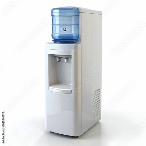 A sleek 3D water cooler design showcases modern aesthetics and functionality.