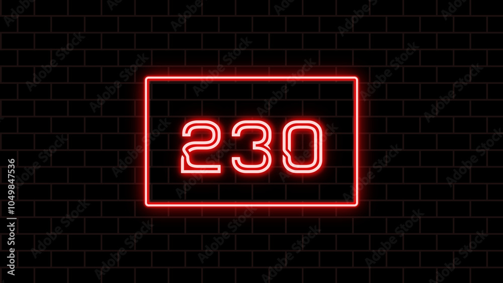 230年のネオン文字 230年のネオン文字