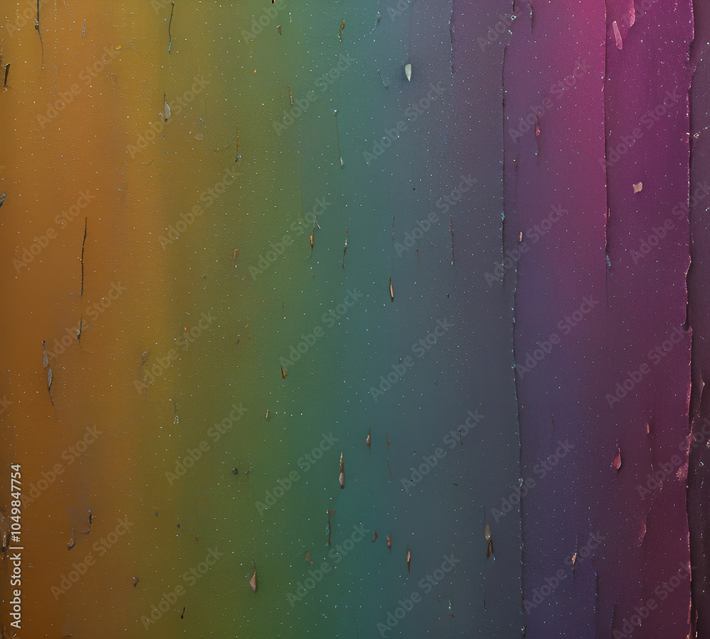 Fototapeta premium Rainbow grunge metal wall texture background, suitable for Halloween theme background, old cracks in cement, dusty old film effect texture, horror concrete imitation facade wall 8k quality, generative