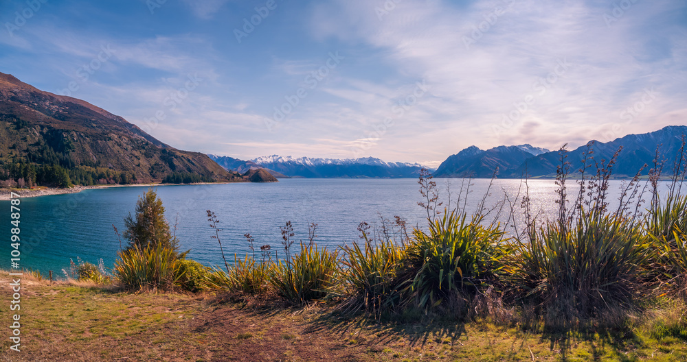 Obraz premium Lake Hawea Panorama