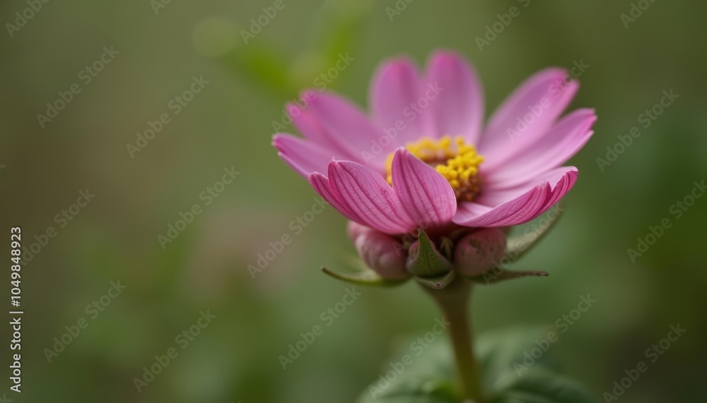 Pretty in Pink A single flower blooms in the wild Pretty in Pink A single flower blooms in the wild