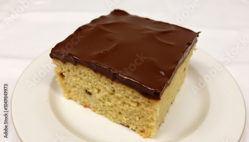  Deliciously tempting chocolateglazed cake slice photo